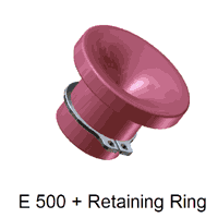 WIRE GUIDE SLOOTED EYELET E 500 + RETAINING RING