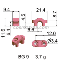 WIRE GUIDE BOW GUIDE BG - 9 DIMENSIONS
