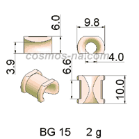 WIRE GUIDE BOW GUIDE BG -15 DIMENSIONS
