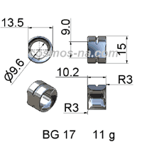 WIRE GUIDE BOW GUIDE BG -17 DIMENSIONS