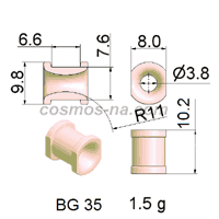 WIRE GUIDE BOW GUIDE BG - 35 DIMENSIONS