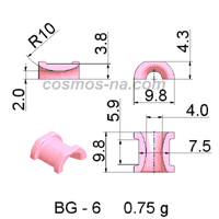 WIRE GUIDE BOW GUIDE BG - 6 DIMENSIONS