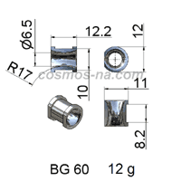 WIRE GUIDE BOW GUIDE BG - 60 DIMENSIONS