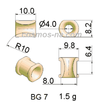 WIRE GUIDE BOW GUIDE BG - 7 DIMENSIONS
