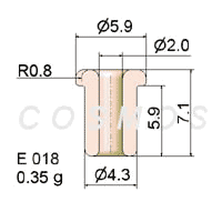 FLANGED EYELET GUIDE E 018
