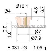 WIRE GUIDE GROOVE EYELET E 031 G