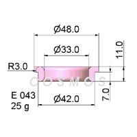 FLANGED EYELET GUIDE E 043