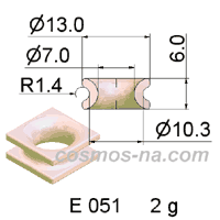 WIRE GUIDE GROOVED EYELET E 051