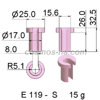 WIRE GUIDE SLOTTED EYELET E 119 S