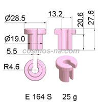 WIRE GUIDE FLANGED EYELET E 164 S