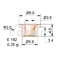 wire guide - flanged eyelet guide E 192