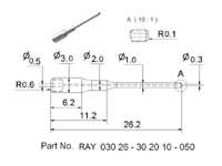 wire guides -a 3-diameter ruby tipped coil winding nozzle