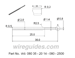 NOZZLE DRAWING 080 35 - 20 14 - 080 - 25 00