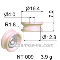 WIRE GUIDE SOLID ALUMINA PULLEY NT 009
