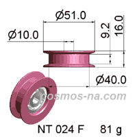 WIRE GUIDE SOLID ALUMINA PULLEY NT 024 F