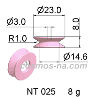 WIRE GUIDE SOLID ALUMINA PULLEY NT 025
