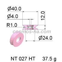 WIRE GUIDE HIGH TEMPERATURE PULLEY NT 027 HT