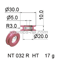 WIRE GUIDE HIGH TEMPERATURE PULLEY NT 032 HT