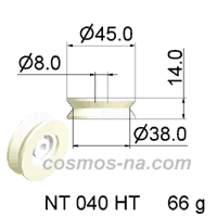 WIRE GUIDE HIGH TEMPERATURE PULLEY NT 040 HT