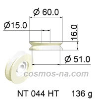 WIRE GUIDE HIGH TEMPEERATURE PULLEY NT 044 HT