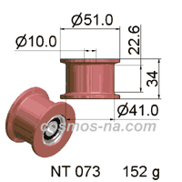 WIRE GUIDE SOLID ALUMINA PULLEY NT 073