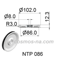 WIRE GUIDE PLASMA SPRAYED PULLEY NT R 086