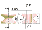 WIRE GUIDE-ROLLER GUIDE RL 002