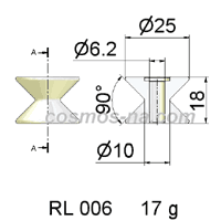 WIRE GUIDE ROLLER GUIDE RL 006
