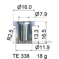 WIRE GUIDE CARBIDE EYELET TE 338