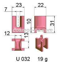 Wire Guide, U - Guide, part No. U 033