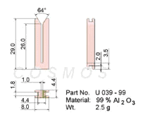Wire Guide, U - Guide, Part No. U 039